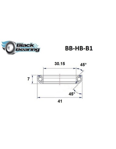 Roulement direction Black Bearing B1 30.15 x 41 x 7 45/45°
