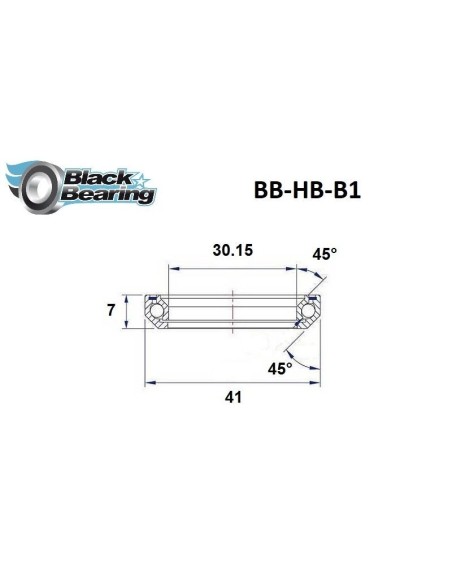 Roulement direction Black Bearing B1 30.15 x 41 x 7 45/45°