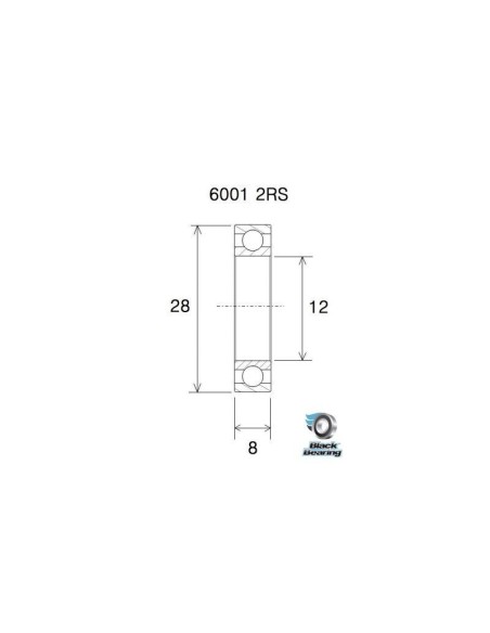 Roulement Black Bearing 6001-2RS