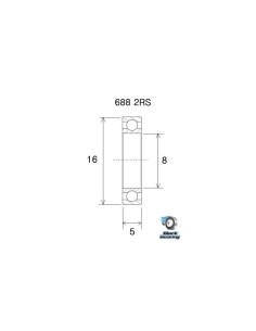 Roulement Black Bearing B5 688-2RS B5 2
