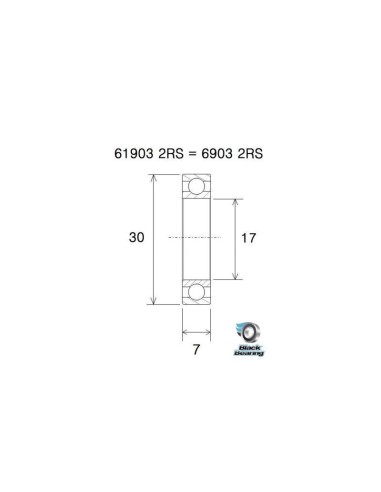 Roulement Black Bearing Max 61903-2RS / 6903-2RS