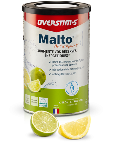 Malto Antioxydant Overstim's 450g - Citron/Citron vert
