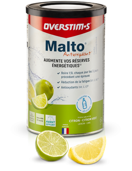 Malto Antioxydant Overstim's 450g - Citron/Citron vert