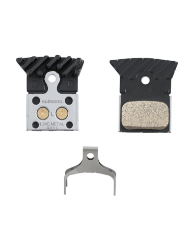 Plaquettes Shimano L04C metal avec ailettes