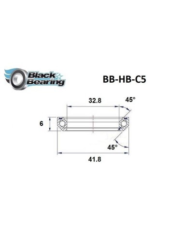 Roulement Direction Black Bearing C5 32.8x41.8x6 45/45°