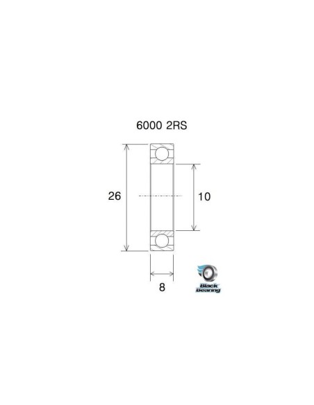 Roulement Black Bearing Max 6000-2RS