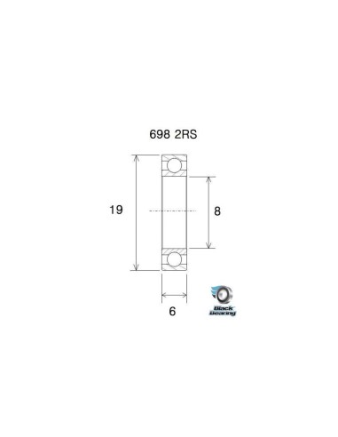 Roulement Black Bearing Max 698-2RS