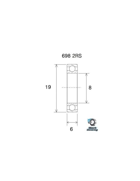 Roulement Black Bearing Max 698-2RS