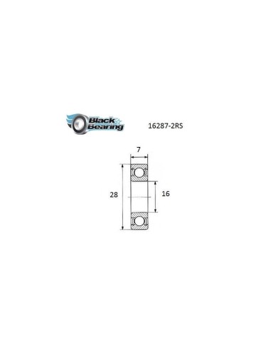 Roulement Black Bearing B3 16287-2RS