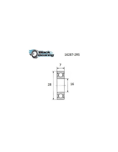 Roulement Black Bearing B3 16287-2RS
