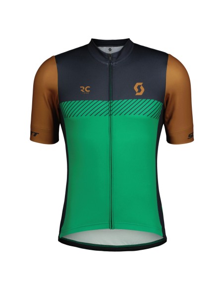 Maillot manches courtes Scott RC Team marron/vert