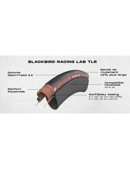Pneu vélo route Hutchinson Blackbird Tubeless Ready