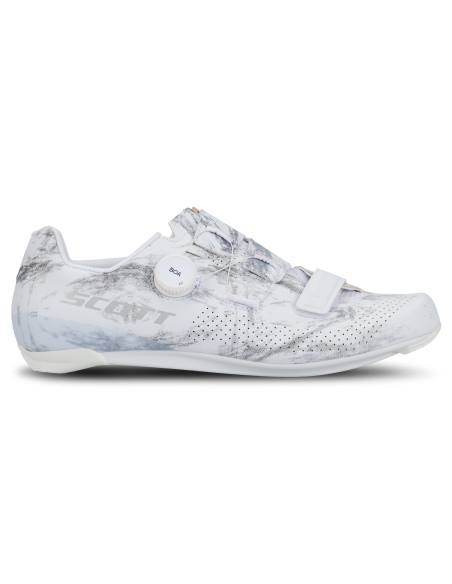 Chaussures vélo route Scott Road Team Boa blanc/gris