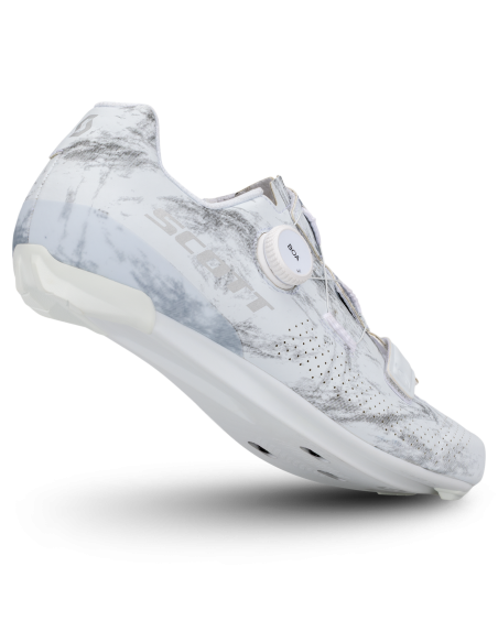 Chaussures vélo route Scott Road Team Boa blanc/gris