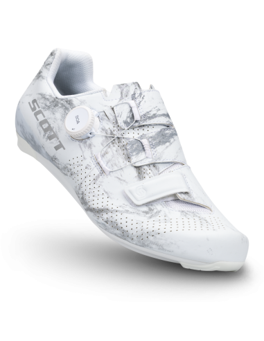 Chaussures vélo route Scott Road Team Boa blanc/gris
