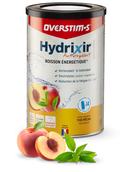 Hydrixir Antioxydant Overstim's 600g - Thé Pêche